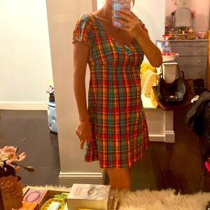 Cynthia ROWLEY gingham print dress